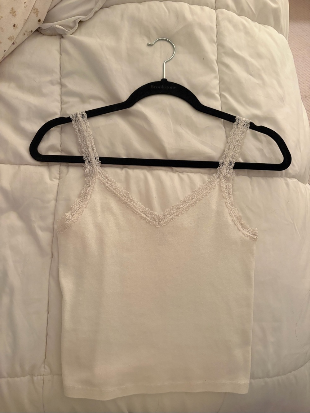 Brandy Melville Cream Lace-Trim Cami